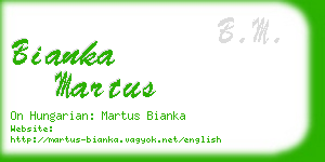 bianka martus business card